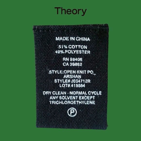 THEORY NEW Scandinavian OATMEAL MELANGE Allover Mesh Rib Trim Knit Sweater L - Picture 10 of 11